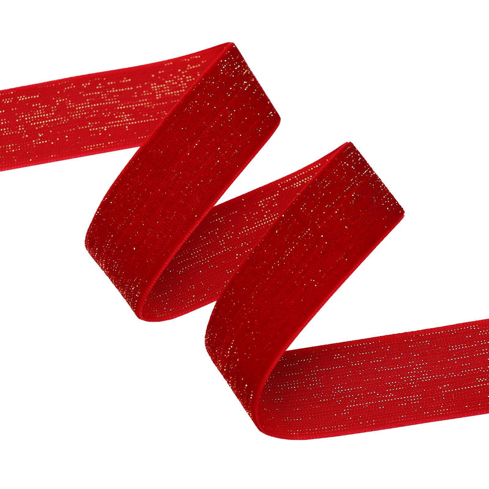 

1 шт. Блискуча оксамитова різдвяна стрічка Стрічка для упаковки подарунків 10 ярдів для різдвяної ялинки Весільний декор Виготовлення аксесуарів для одягу LXY 25mm*10yards