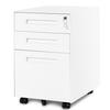 Modern White/Black File Cabinet Storage Container with 3 Drawers Office Decor