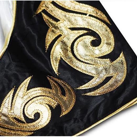 Short Enfant - Traditionnel THAI - Boxe Kickboxing - Couleur Blanche - Taille 10-12 ans