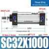 SC63 High Thrust Small Pneumatic Cylinder, Model SC40/50/80/100*125X150X200X500-S