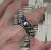 Men's Retro Thai Silver Tai Chi Open Ring - Trendy, Textured, Old-Fashioned Style