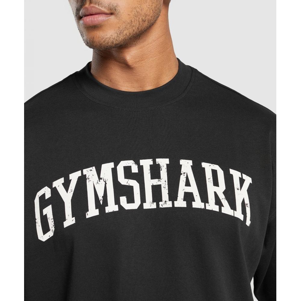 Gymshark CollegiaTe T shirT Black A7a4e Bb2j
