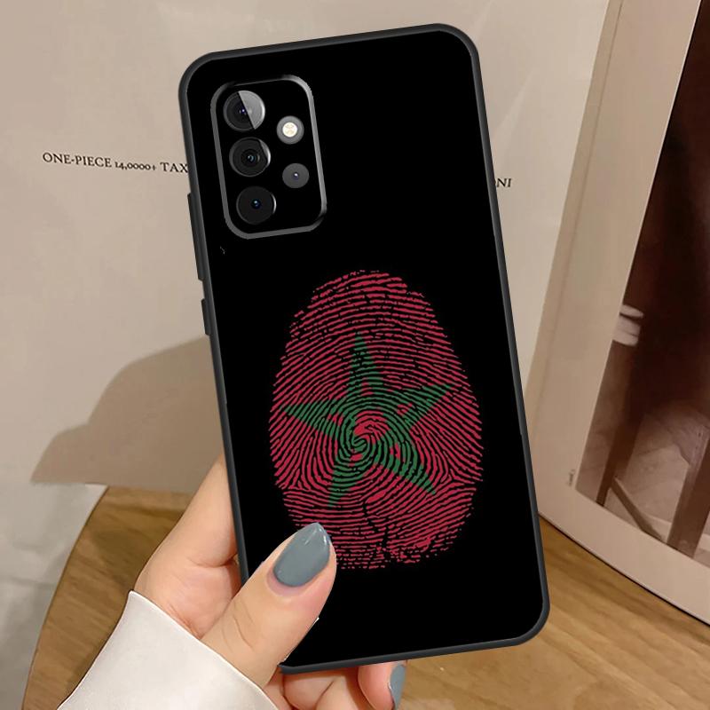 Morocco Map Flag Case For Samsung Galaxy A55 A35 A15 A54 A34 A14 A33 A53 A13 A23 A17 A06 A16 A56 A36 A32 A52