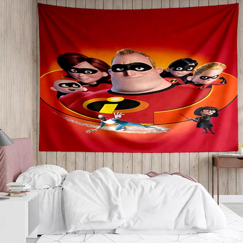 The Incredibles Print Tapestry, Backdrop, Easy Setup, Ideal for Bedroom, Office & Living Room, with Aesthetic Wall Hanging Decor.
