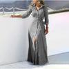 Vestido Camisa de Lino a Rayas para Mujer, Botones, Largo Maxi con Cinturón, Casual, Manga 3/4 para Verano