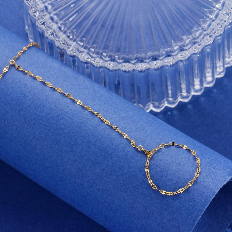 Chain Bracelet Ring Integrated Chain Women's Fashion Simple Personality Niche Jewelry Women