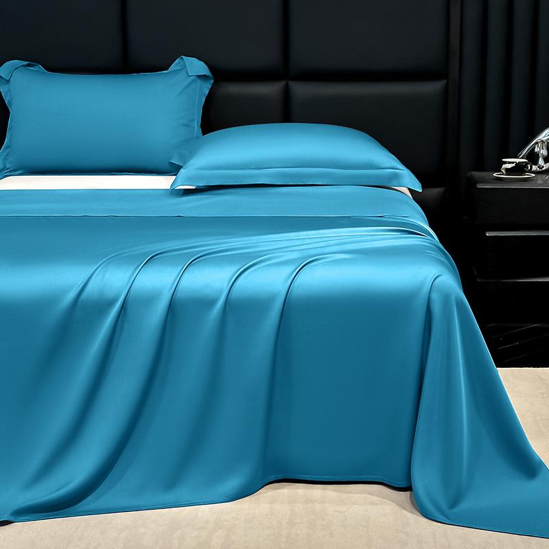Washed Ice Silk Bed Sheet Summer Cooling Home Bedroom Student Dorm Machine Washable Set