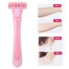 6Pcs Six Layer Female Razor Blades Women Body Hair Removal Manual Epilator with 1 Handle