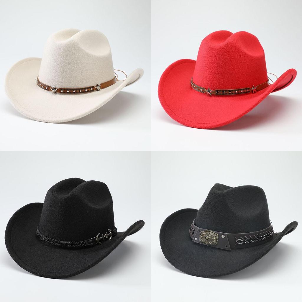 Cowboy Hat With Chain And Starry Sky Compass For Western Style Men And Women