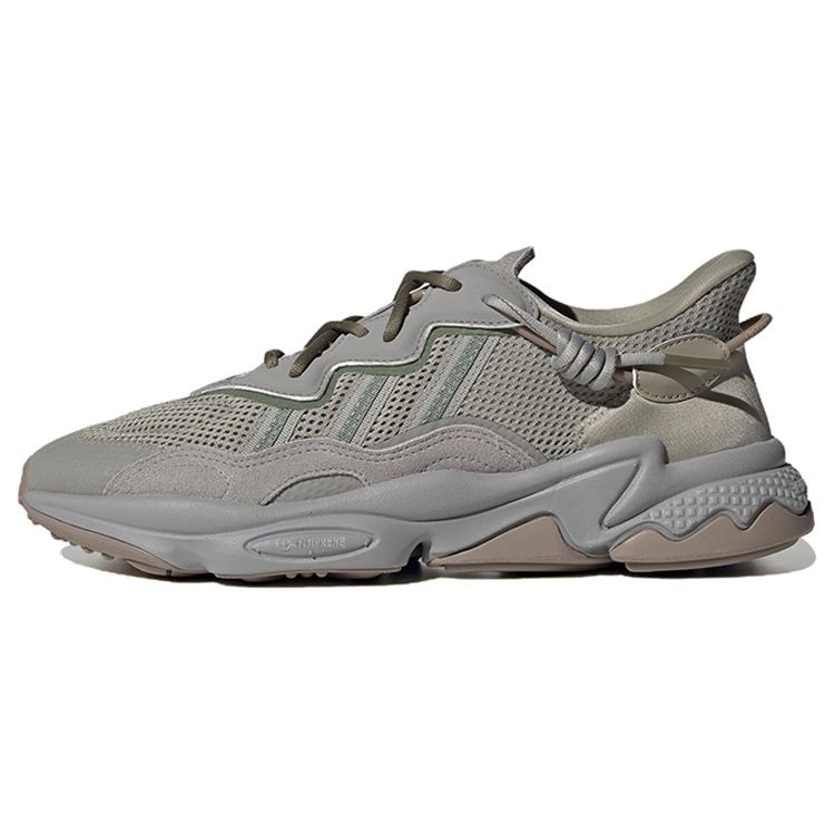 Adidas Originals Ozweego Fabric Sports Shock Absorbing Non-Slip Wear-Resistant Low-Top Lifestyle Casual Shoes Unisex Casual Shoes Green Gray IF0427