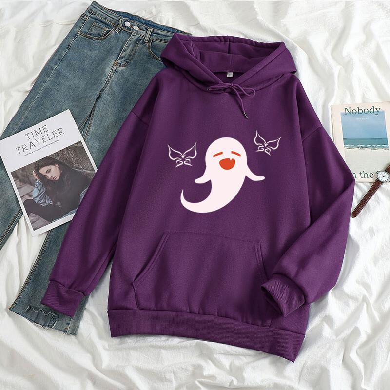 Harajuku Open World Adventure Game Genshin Impact Hu Tao Kawaii desene animate pentru femei Hanorace estetice Streetwear Bărbați Hanorac de iarnă