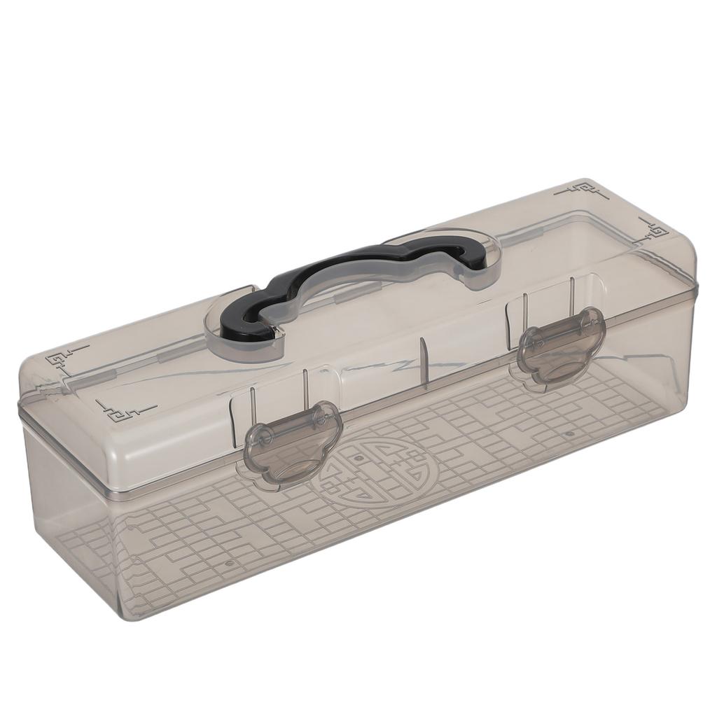 Transparent Large Capacity Sewing Storage Box Clear Plastic Portable Organizer Handheld Case for Needlework Crafts Art Supplies