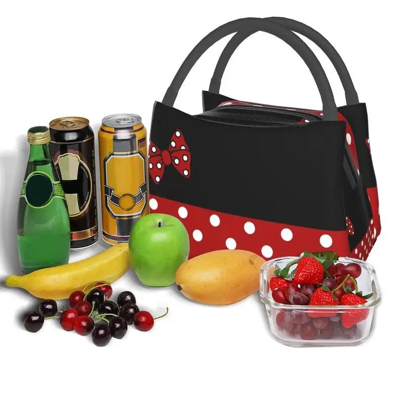 Diy Cute Print Washable Mask Cartoon Mouse Character Portable Lunch Box Women Leakproof Thermal Cooler Food Insulated Lunch Bag