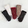 Winter Warm Leather Gloves Touchscreen Compatible Windproof Waterproof Fleece Lined Full Finger Skiing Outdoor
