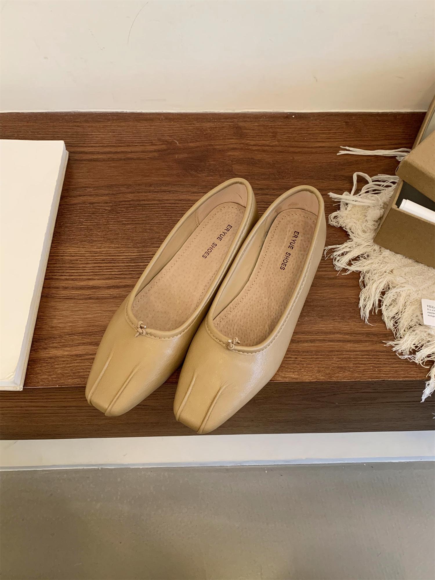 

Мода 2025 Весна Новые Слипоны Уличный Повседневный Комфорт Базовые Туфли На Каблуке Ретро Мэри Джейн Повседневные Лоферы Мюли Женские Балетки 35 коричневый