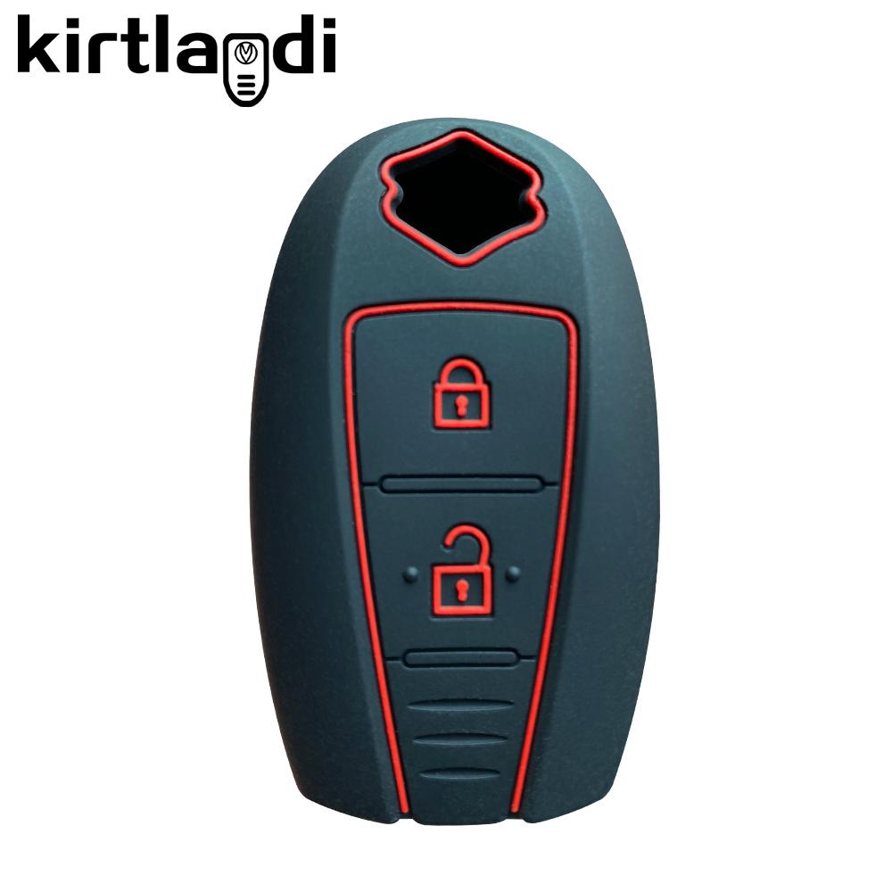 Silicone Key Cover Remote Car Key Case for SUZUKI Grand Vitara 2021 Swift Sport SX4 S-CORSS 2 Button Car Accesories Holder