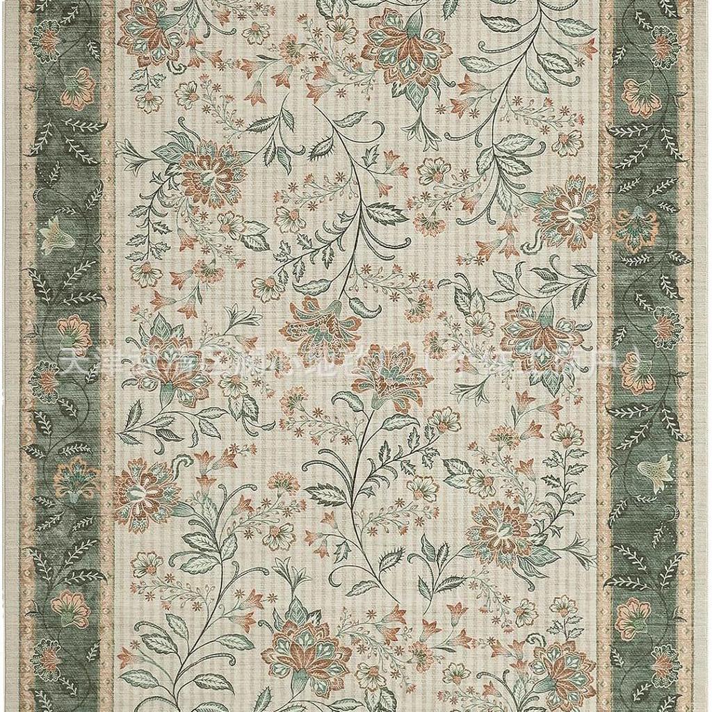 Stain-Resistant Persian-Style Rug: Easy-Clean Living Room & Bedroom Carpet Mat