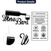 European Wine Glass Silhouette Wall Art - Metal Hanging Ornament Bestseller