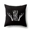 Polyester Pillowcase Automobile Decoration Home Printed Deer Pillowcase Waist Cushion Cover Car Cushion Head Cushion Cover