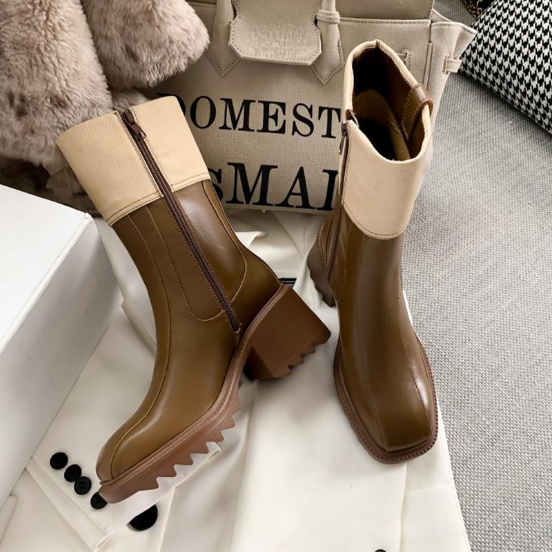 2026 New High Heels Ankle Boots for Women Chunky Fashion Luxury Shoes Designer Dress Winter Botas Pumps Elegant Boots De Mujer