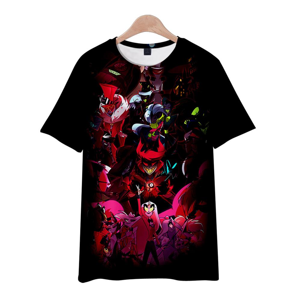 10 Colors Summer Fashion Women/Men's Casual Anime Hazbin Hotel Printed Cosplay Short Sleeve T-shirts
