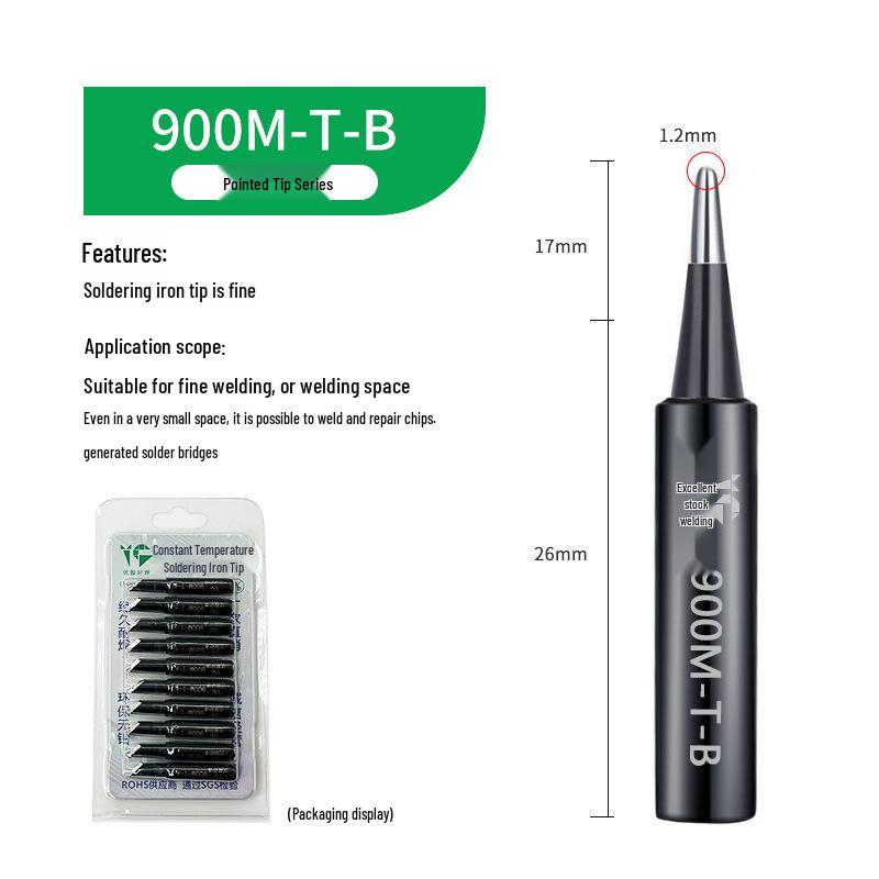 Black King Kong 936 Soldering Iron Tip - Constant Temperature, Internal Heating, Electric Soldering Station Tip.