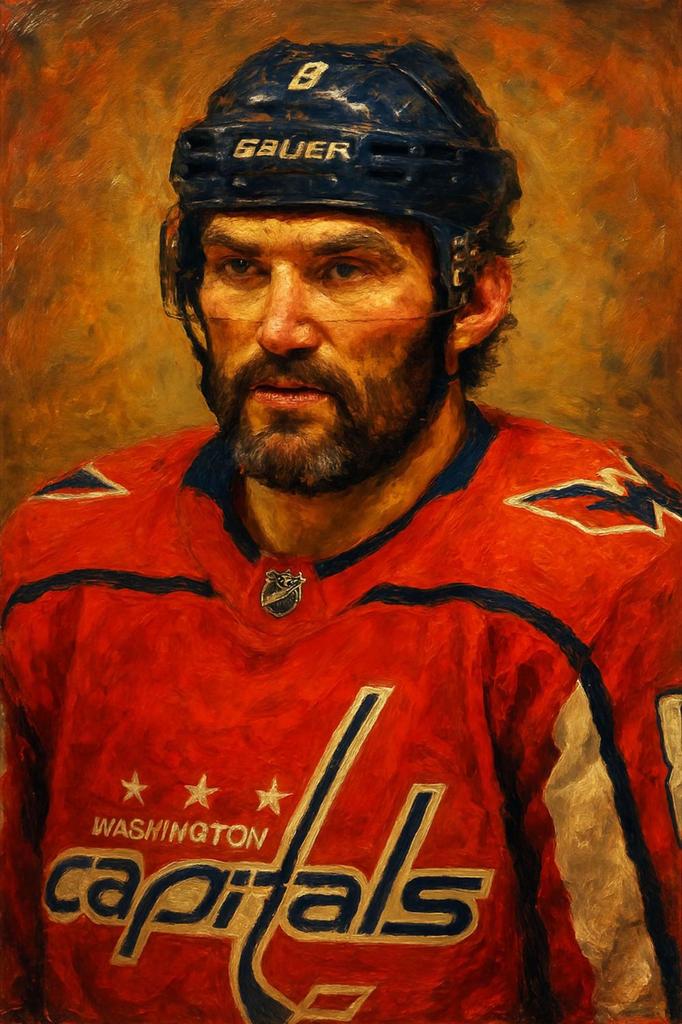 Metal Wall Art Hockey Ovechkin Sports Decor Gym Man Cave Gift