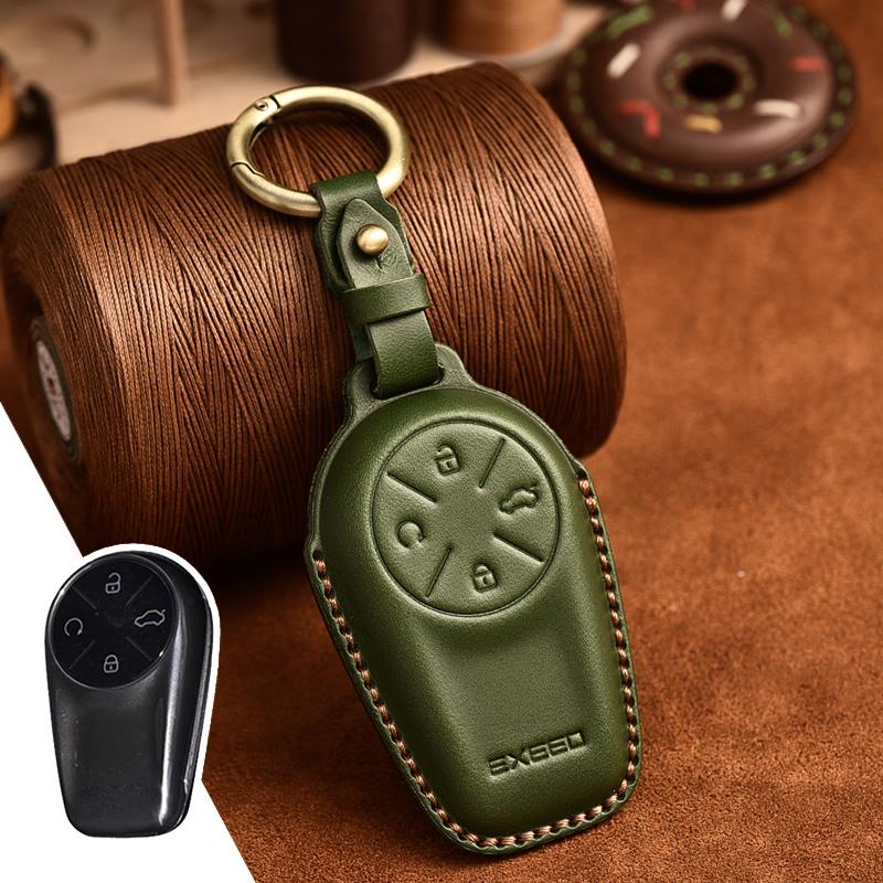 

Suitable for Chery Exeed VX FL CDM\LX PHEV Leather KeysCase Protector зелений