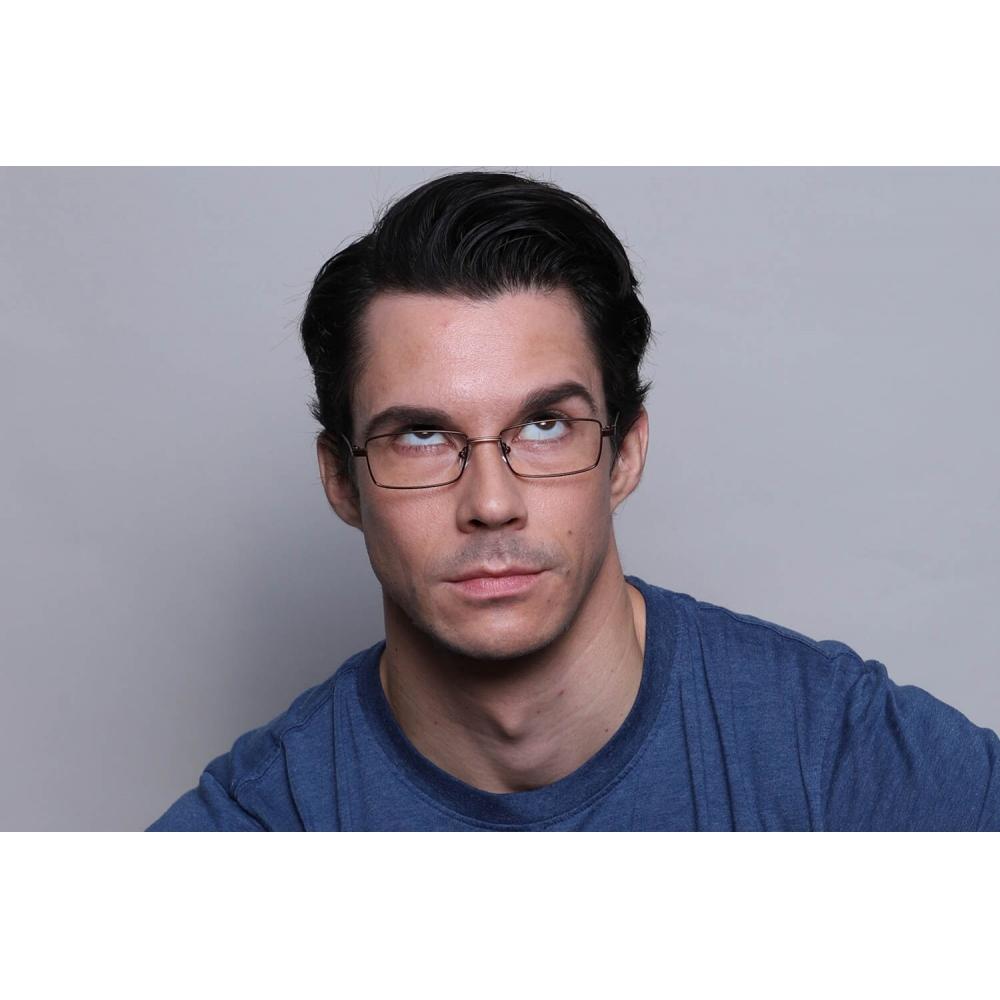 Full Rim Rectangle Brown Smartbuy Collection Leyton 510b Fashion Unisex Eyeglasses