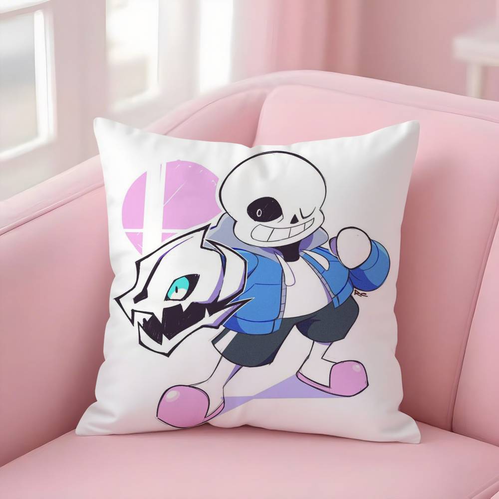 Game U-Undertale Pillow Case Sofa Short Plush Double-sided HD Printing Room Home Office Gift Cushion Cover
