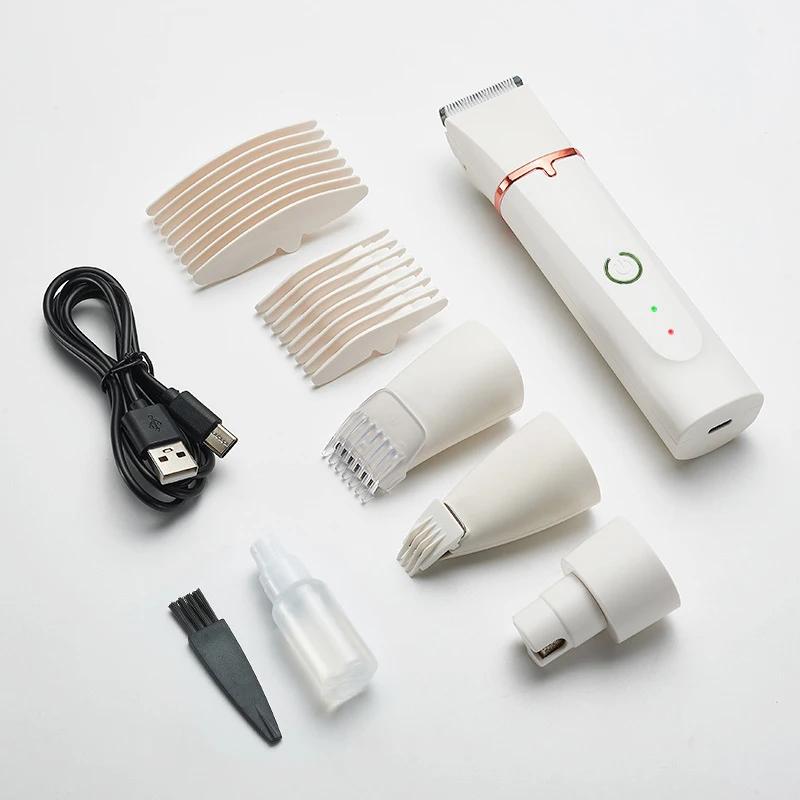 

4 in 1 Electric Hair Trimmer Grooming Clippers for Pets Trimmer Nail Grinder Professional Cutter Machine Cutting Tool For Dogs білий