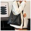 Large Capacity Vintage Woven Tote Bag with Detachable Mini Purse Set Faux Leather Shoulder Handbag for Women