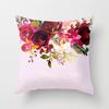 New Flower Plant Peach Velvet Pillow Case Sofa Pillow Car Cushion