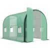3 X 2 M Polytunnel Greenhouse, with Windows and Doors - Green