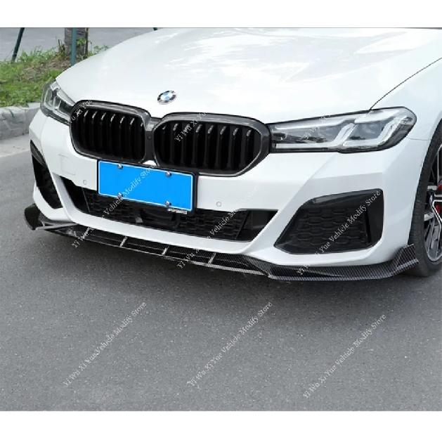 For BMW G30 LCI M Sport 2021-2023 Ccar Front Bumper Lip Spoiler Splitter Diffuser 520i 530i 540i Bumper Guard Cover Body Kit