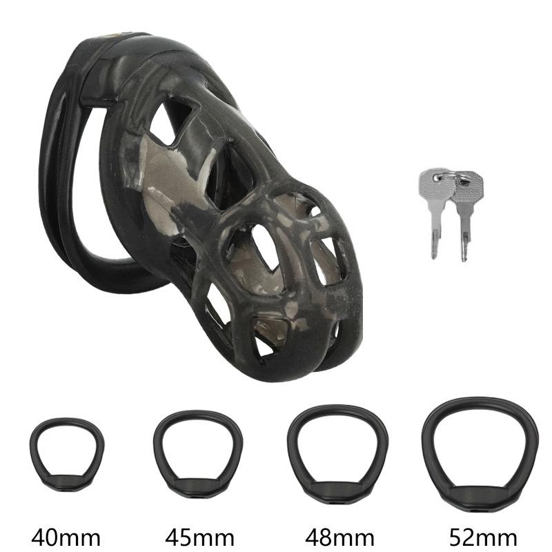 PET Honeycomb Lock Ring Chastity Cage for Male Pet Cock Cage Adult Toys Lockable Ring