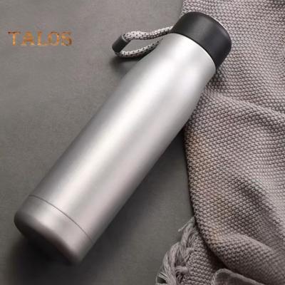 Stainless Steel Vacuum Cup 420/550ml Insulated Water Bottle with Spiral Lid Leak-proof Insulated Travel Mug Hot Cold Beverages Metal Flask for Sports