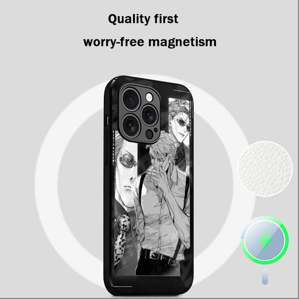 Kento Nanami cool man fashion design Phone Case For iPhone 16 15 14 13 12 11 Plus Pro Max  High-end Luxury Magsafe Sheepskin