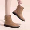 Loose Soft Leather Women's Boots Soft Elastic Sole Not Tired Feet Warm Breathable Thick Bottom Height Increase Fashion Comfortable Martin Boots