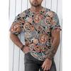 Western Elements 3D Digital Printing Imitation Cotton Men's Short Sleeved T-shirt