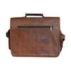Prastara Premium Brown Leather Messenger Laptop Bag | Goat Leather Messenger Bag For Men | Work & Travel Gift