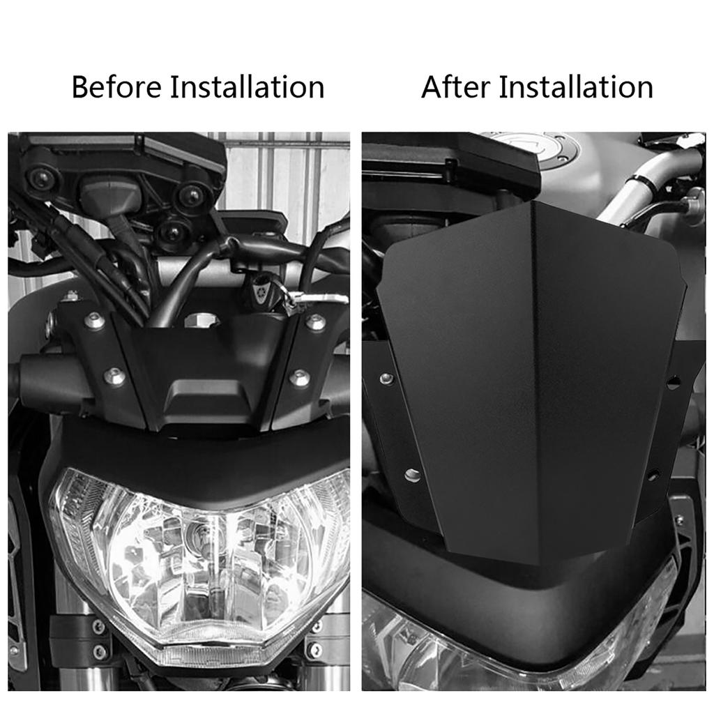 Motorcycle Modification Black Windshield Windscreen Protector for Yamaha MT 09 2014 2016