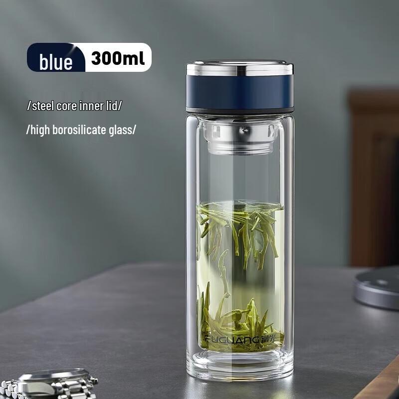 Fuguang Zhikang Portable Double-Layer Glass Tea Infuser Bottle