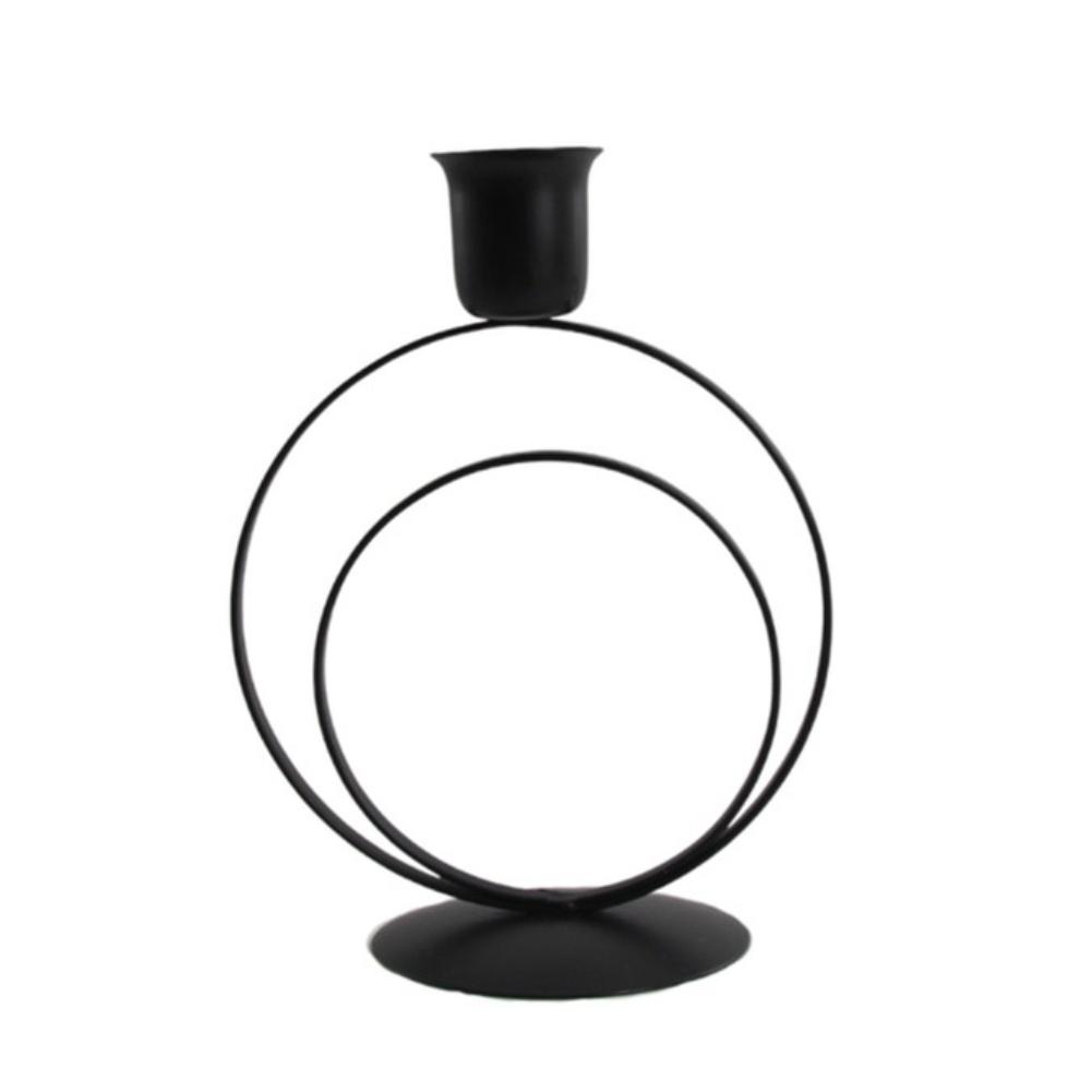 Iron Geometric Candlestick for Living Room Bedroom Dining Table Home Decor Wedding Party Craft Ornament Display