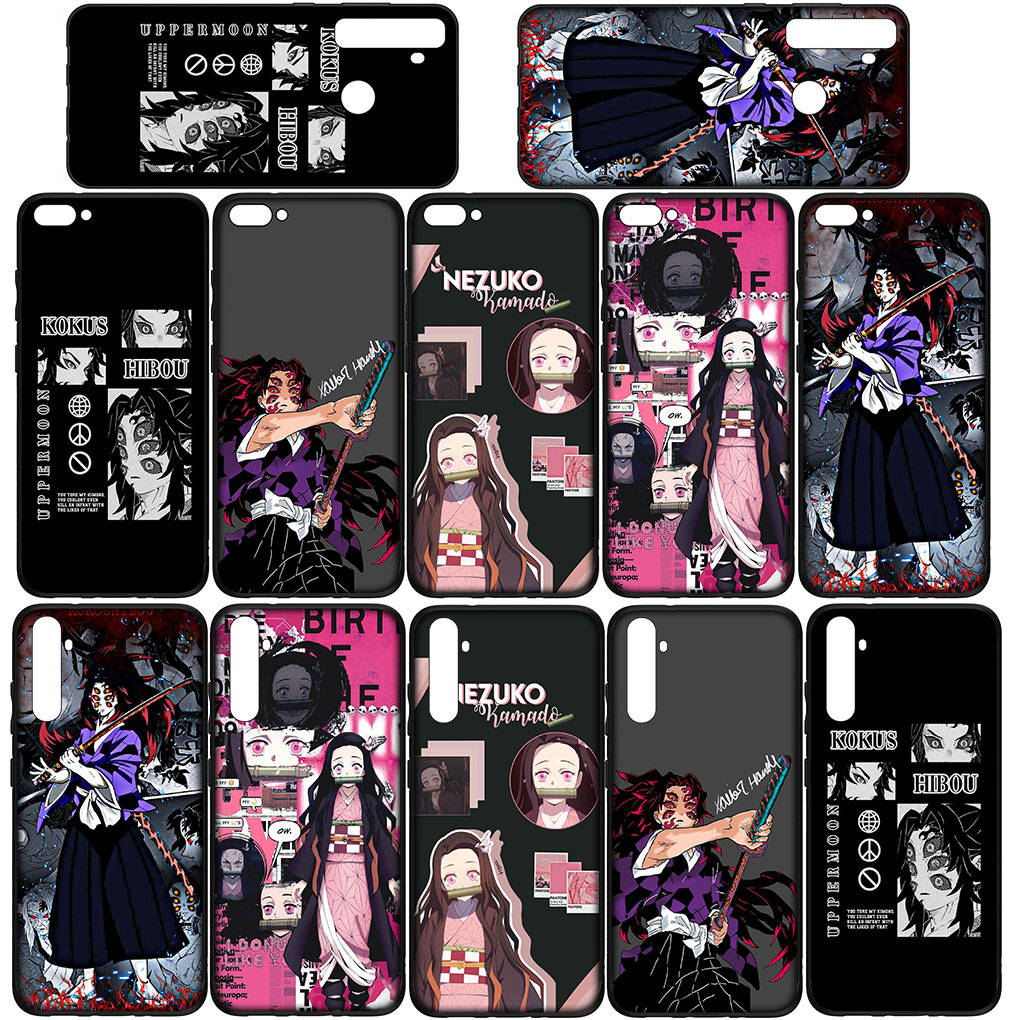 Phone Case for Samsung Galaxy S25 S24 S23 iPhone 16 15 Xiaomi Redmi Note 14 13 12 16E 11 Pro Max OPPO Moto Huawei Kokushibo Kamado Nezuko Demon Slayer
