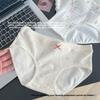 Plus-size Women Spring and Summer Pure Cotton 10A Antibacterial Extended Crotch Waist Triangle Briefs