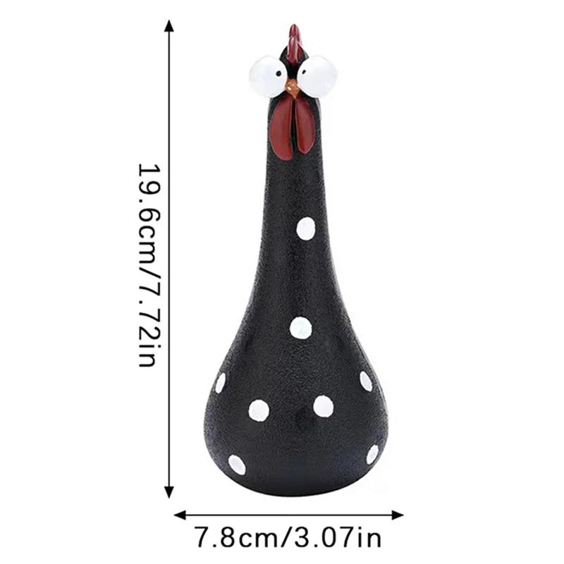 M-Modern-Resin Crafts Resin Chicken Ornaments Garden Decoration Ornaments Long Neck Chicken Resin Crafts