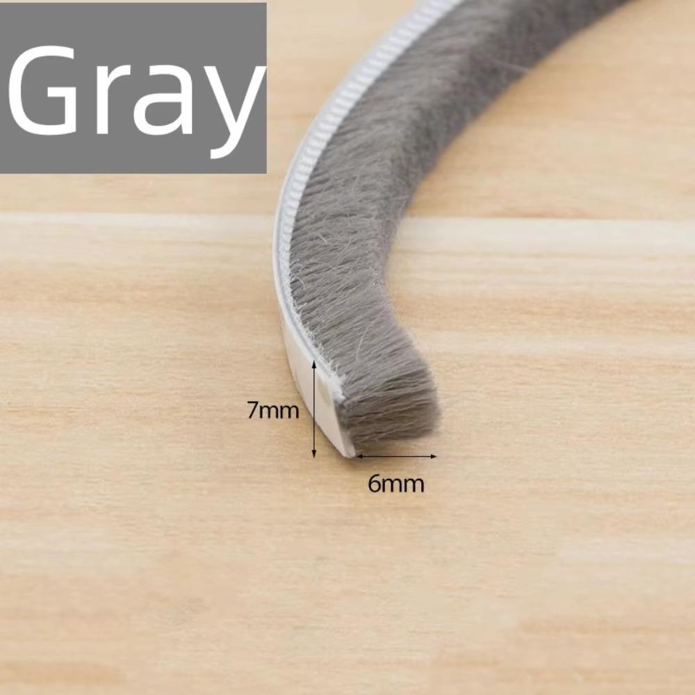 Biało-szary wiatroodporny pasek szczotkowy 10 metrów uszczelka pogodowa dźwiękoszczelna pyłoszczelna