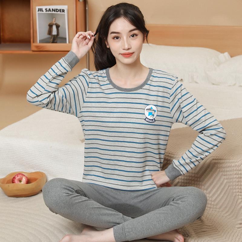 Termounderställ för barn: Bomullsunderställspyjamas för pojkar och flickor för höst och vinter