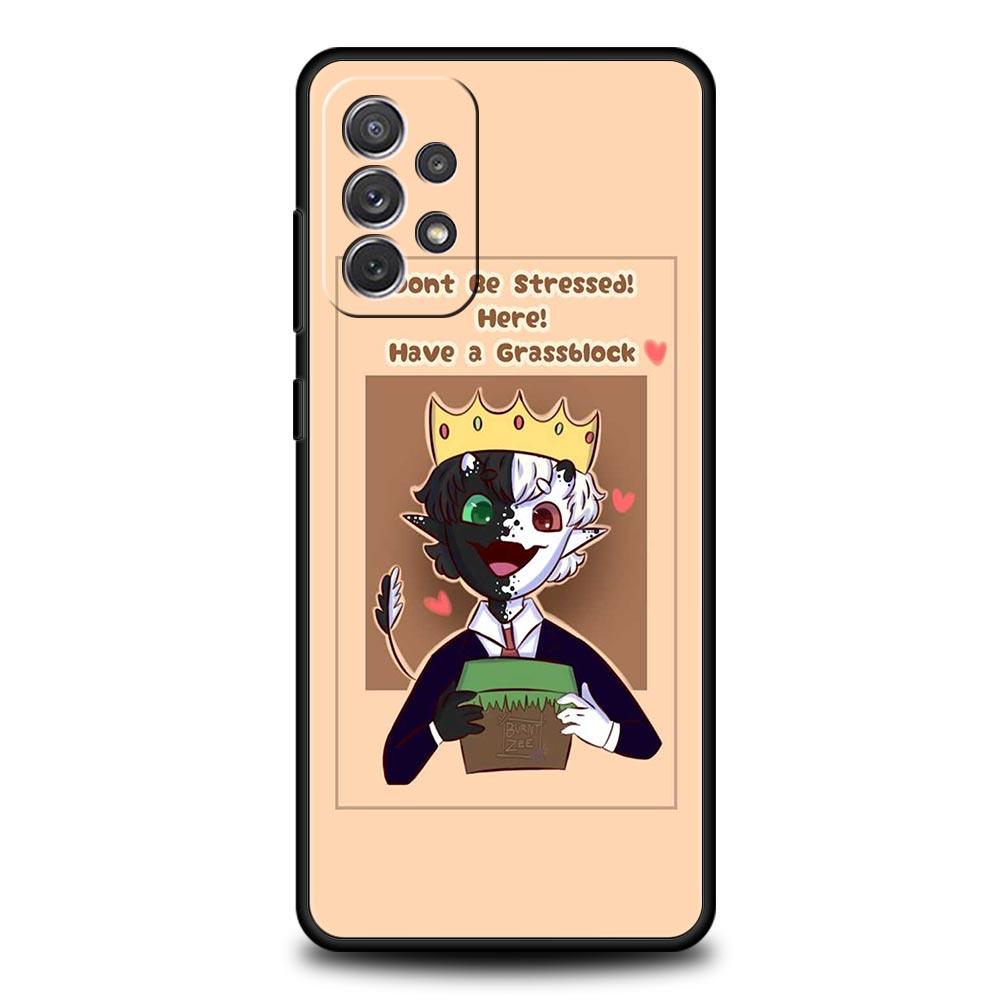 Lustige Ranboo Dream SMP Telefonhülle für Samsung Galaxy A13 A51 A71 A21S A12 A11 A31 A41 A23 A53 A73 A52 A32 5G A03S A01 Soft Cover